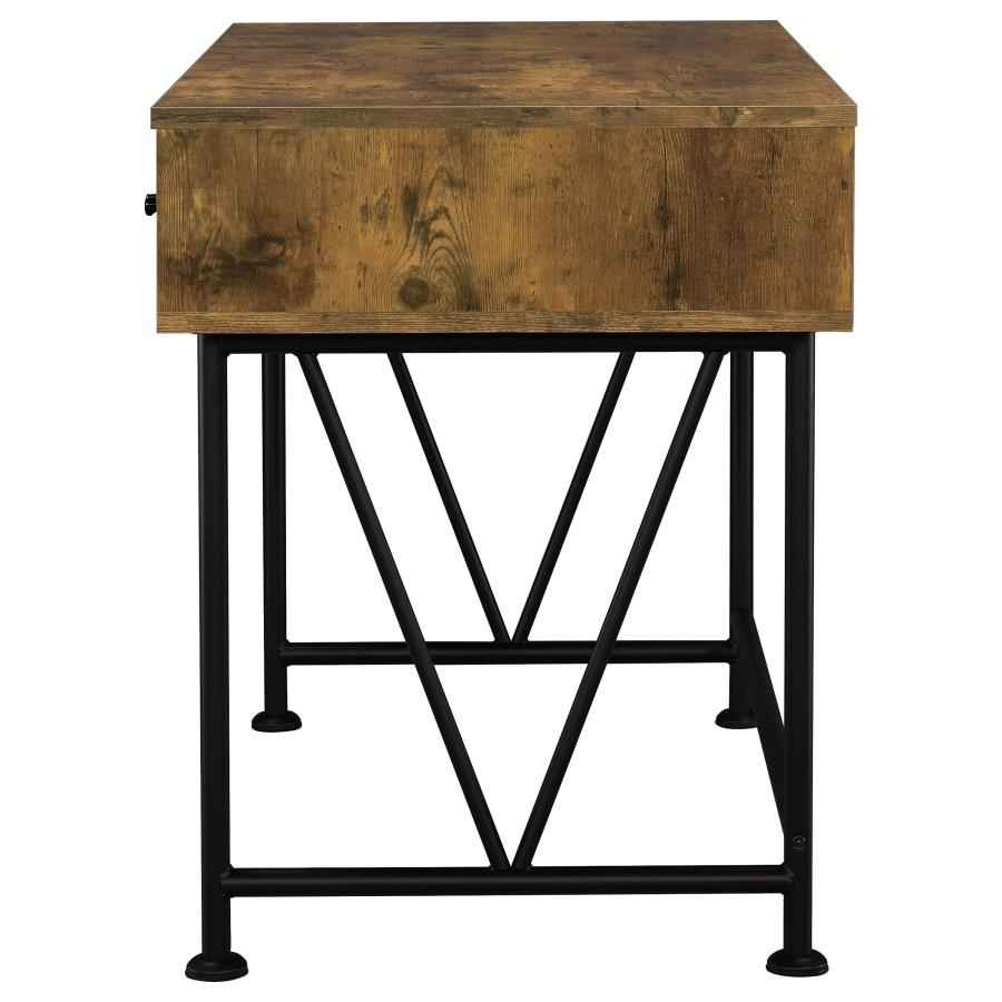 Analiese 47-inch 3-drawer Writing Desk Rustic Nutmeg