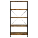 Analiese 63-inch 4-shelf Bookshelf Rustic Nutmeg