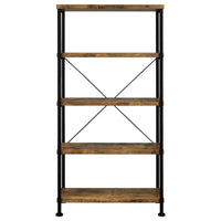 Analiese 63-inch 4-shelf Bookshelf Rustic Nutmeg