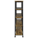 Analiese 63-inch 4-shelf Double Bookshelf Rustic Nutmeg