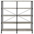 Analiese 63-inch 4-shelf Double Bookshelf Grey Driftwood