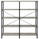 Analiese 63-inch 4-shelf Double Bookshelf Grey Driftwood