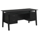 Goodson 64-inch 4-Drawer Double Pedestal Computer Desk Black
