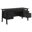 Goodson 64-inch 4-Drawer Double Pedestal Computer Desk Black