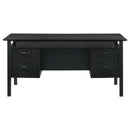 Goodson 64-inch 4-Drawer Double Pedestal Computer Desk Black