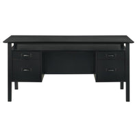 Goodson 64-inch 4-Drawer Double Pedestal Computer Desk Black