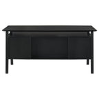 Home & Sleep Outlet - Goodson 64-inch 4-Drawer Double Pedestal Computer Desk Black
