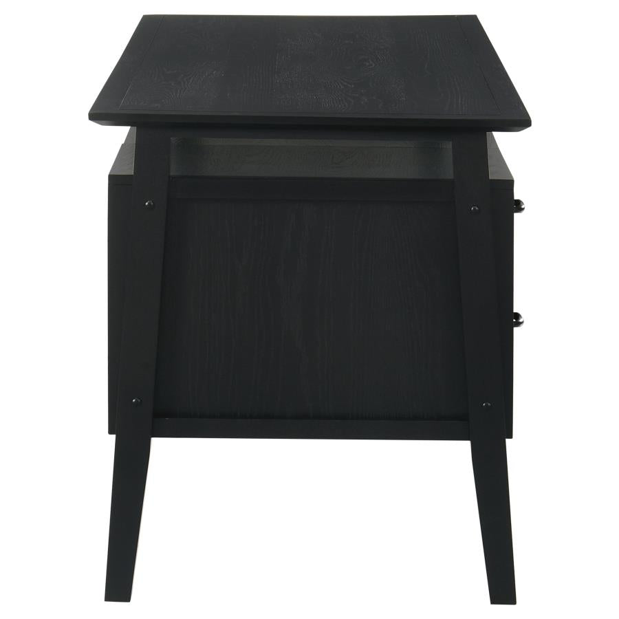 Home & Sleep Outlet - Goodson 64-inch 4-Drawer Double Pedestal Computer Desk Black
