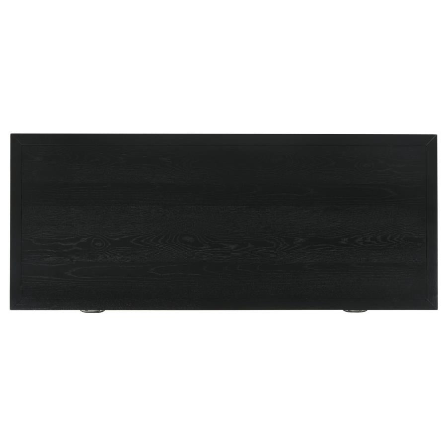 Home & Sleep Outlet - Goodson 64-inch 4-Drawer Double Pedestal Computer Desk Black
