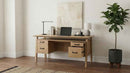 Goodson 64-inch 4-Drawer Double Pedestal Computer Desk Distressed Light Brown