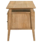 Home & Sleep Outlet - Goodson 64-inch 4-Drawer Double Pedestal Computer Desk Distressed Light Brown