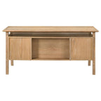 Home & Sleep Outlet - Goodson 64-inch 4-Drawer Double Pedestal Computer Desk Distressed Light Brown