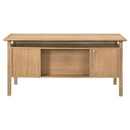 Goodson 64-inch 4-Drawer Double Pedestal Computer Desk Distressed Light Brown