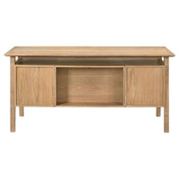 Goodson 64-inch 4-Drawer Double Pedestal Computer Desk Distressed Light Brown