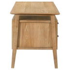Home & Sleep Outlet - Goodson 64-inch 4-Drawer Double Pedestal Computer Desk Distressed Light Brown