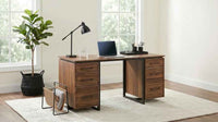 Berhalter 6-Drawer Double Pedestal File Computer Desk