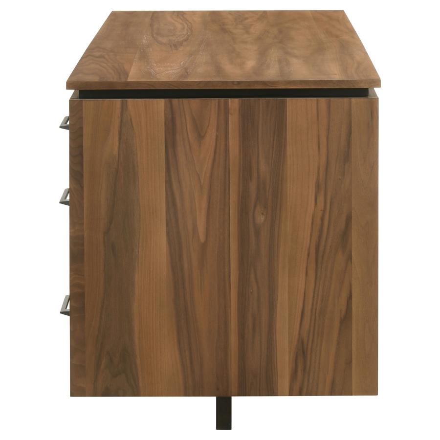 Home & Sleep Outlet - Berhalter 6-Drawer Double Pedestal File Computer Desk