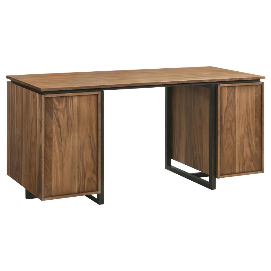 Home & Sleep Outlet - Berhalter 6-Drawer Double Pedestal File Computer Desk