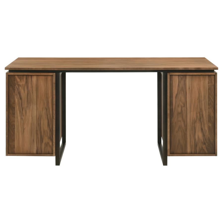 Home & Sleep Outlet - Berhalter 6-Drawer Double Pedestal File Computer Desk