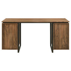 Home & Sleep Outlet - Berhalter 6-Drawer Double Pedestal File Computer Desk