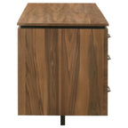 Home & Sleep Outlet - Berhalter 6-Drawer Double Pedestal File Computer Desk