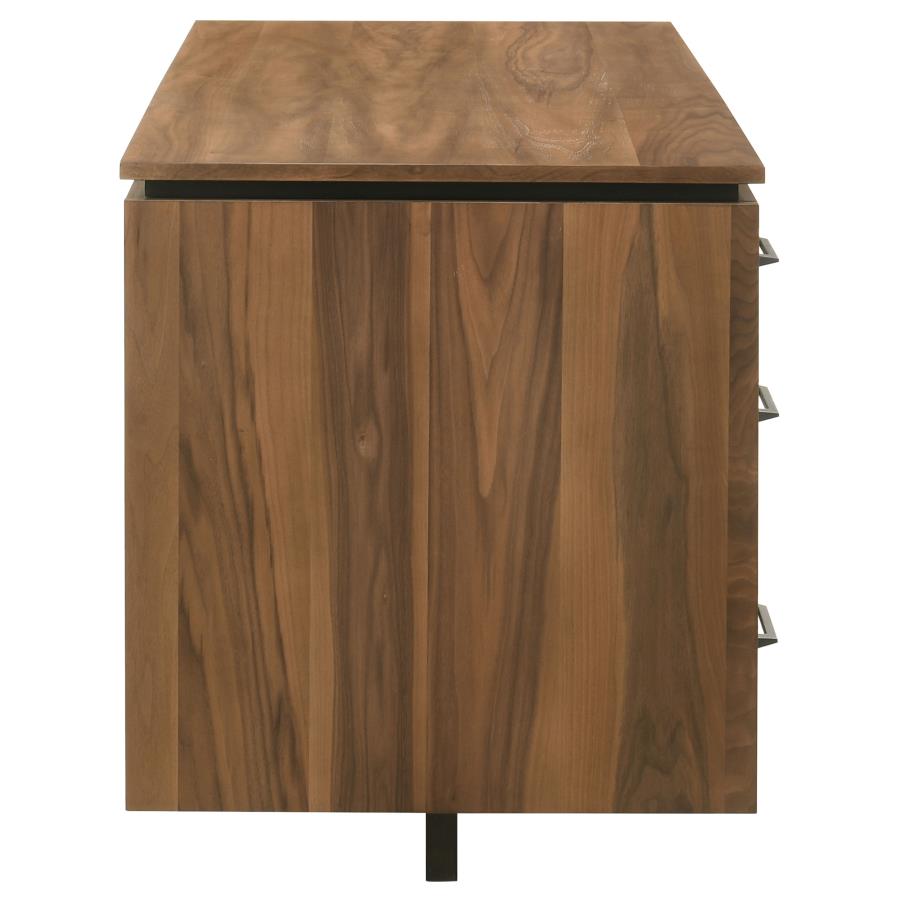 Home & Sleep Outlet - Berhalter 6-Drawer Double Pedestal File Computer Desk