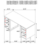 Home & Sleep Outlet - Berhalter 6-Drawer Double Pedestal File Computer Desk