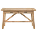 Fabian 54-inch 2-drawer Computer Writing Desk Distressed Light Brown
