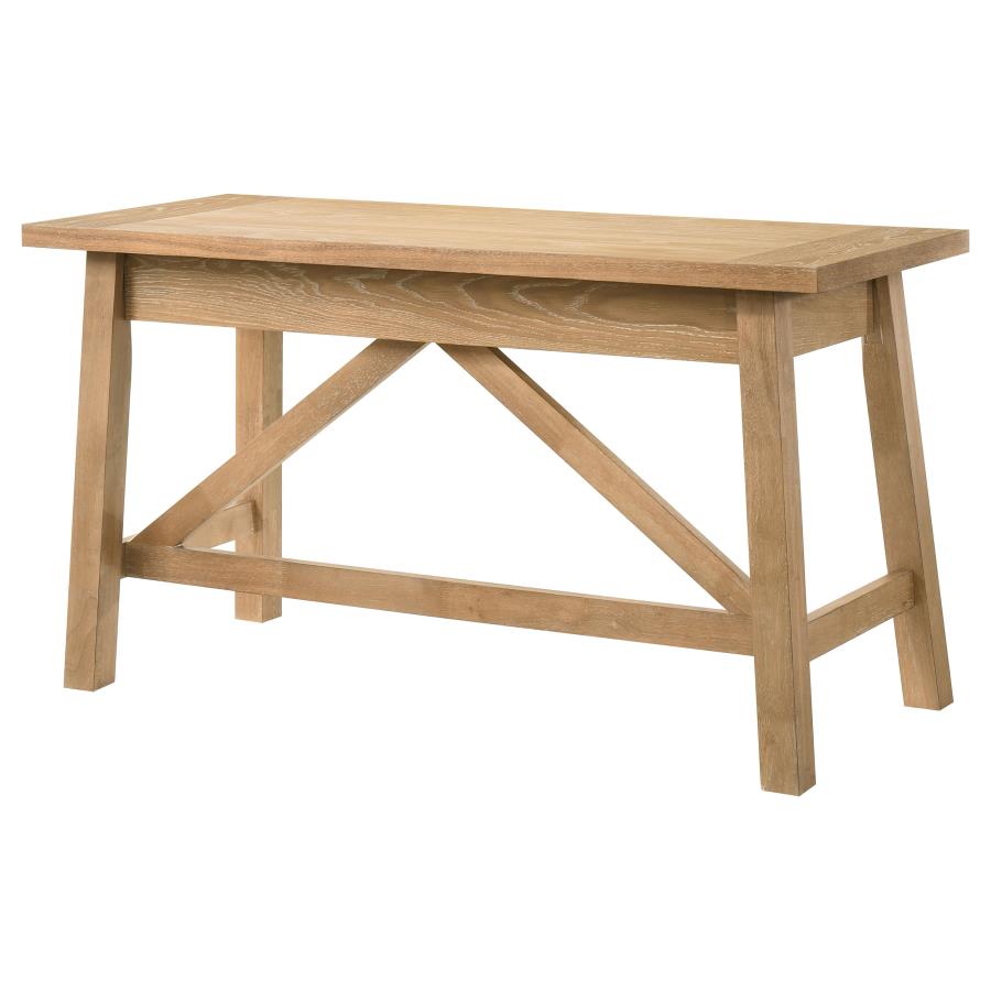 Home & Sleep Outlet - Fabian 54-inch 2-drawer Computer Writing Desk Distressed Light Brown