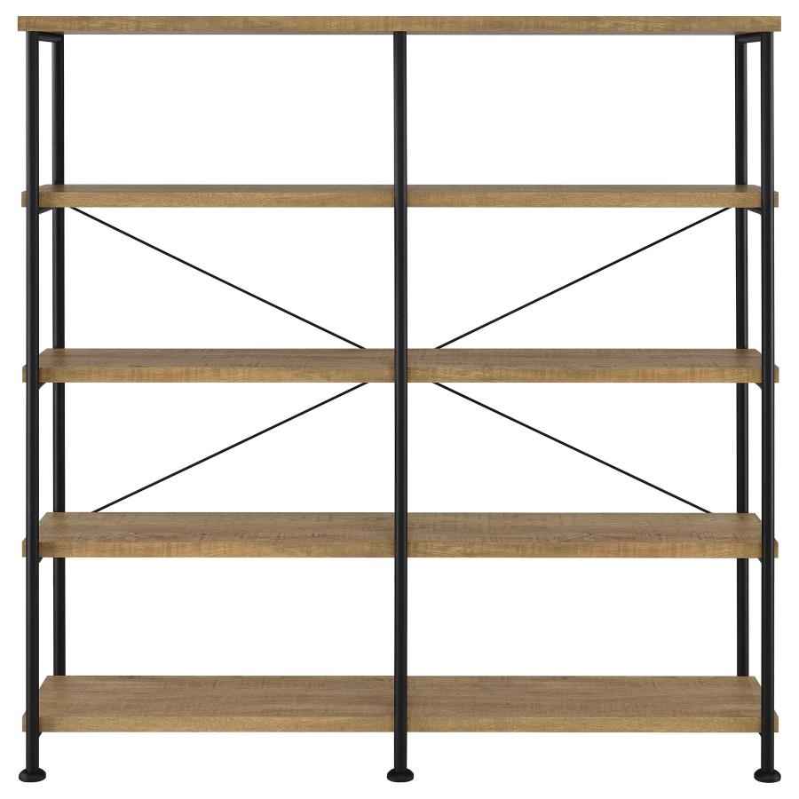 Analiese 63-inch 4-shelf Double Bookshelf Mango