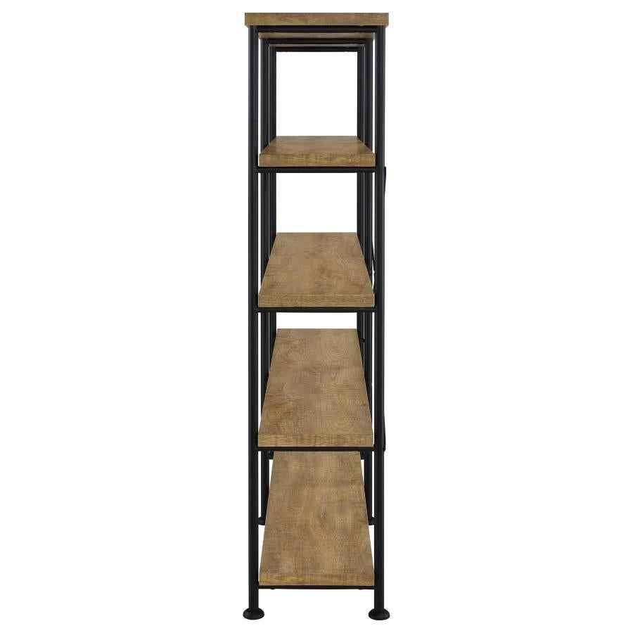 Analiese 63-inch 4-shelf Double Bookshelf Mango