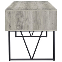 Analiese 63-inch 4-drawer Writing Desk Grey Driftwood