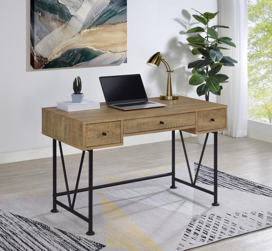 Home & Sleep Outlet - Analiese 47-inch 3-drawer Writing Desk Mango