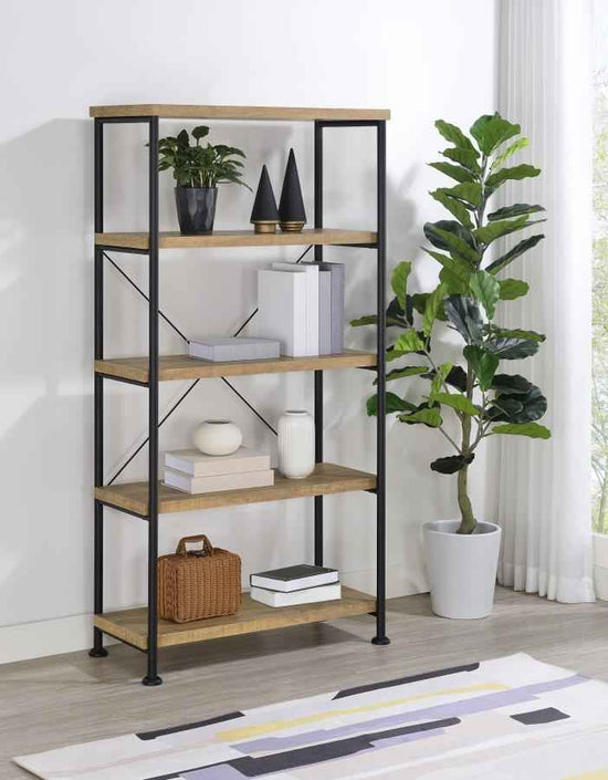 Analiese 63-inch 4-shelf Bookshelf Mango