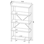 Home & Sleep Outlet - Analiese 63-inch 4-shelf Bookshelf Mango