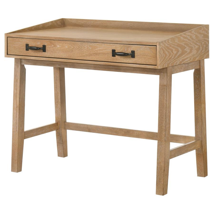 Home & Sleep Outlet - Fabian 38-inch Computer Desk with Keyboard Drawer Distressed Light Brown
