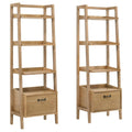 Home & Sleep Outlet - Fabian 2-piece 3-shelf Bookshelf with Drawer Distressed Light Brown