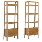 Home & Sleep Outlet - Fabian 2-piece 3-shelf Bookshelf with Drawer Distressed Light Brown