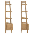 Home & Sleep Outlet - Fabian 2-piece 3-shelf Bookshelf with Drawer Distressed Light Brown