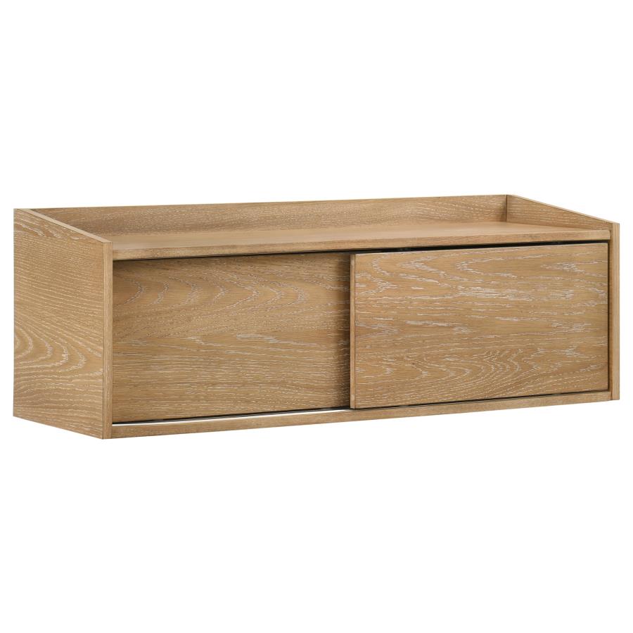 Home & Sleep Outlet - Fabian Bookshelf Bridge with Cubbies Distressed Light Brown