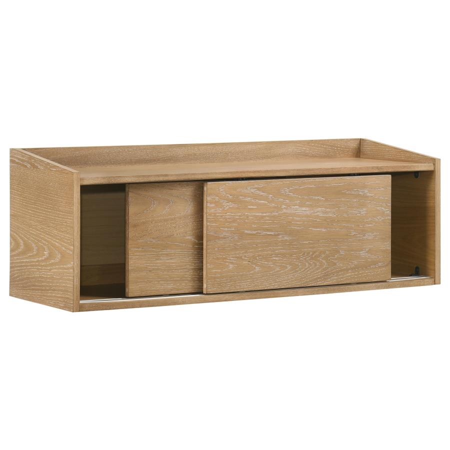 Home & Sleep Outlet - Fabian Bookshelf Bridge with Cubbies Distressed Light Brown