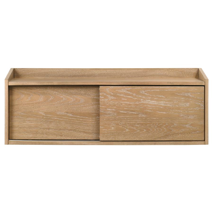 Home & Sleep Outlet - Fabian Bookshelf Bridge with Cubbies Distressed Light Brown