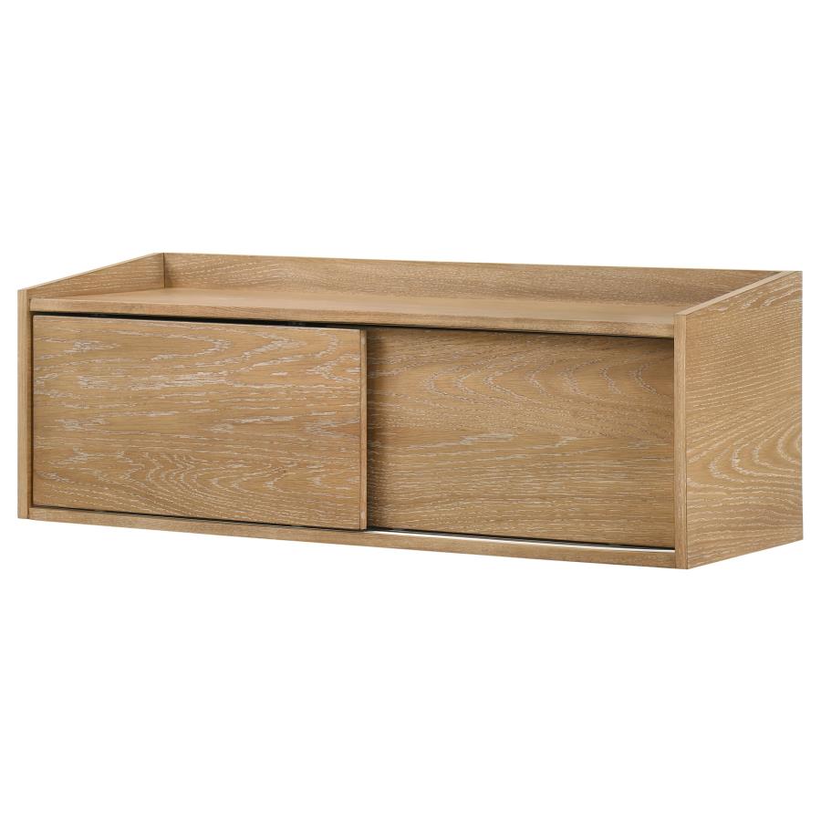 Home & Sleep Outlet - Fabian Bookshelf Bridge with Cubbies Distressed Light Brown