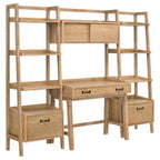 Home & Sleep Outlet - Fabian Bookshelf Bridge with Cubbies Distressed Light Brown