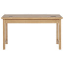 Vermes 55-inch 3-drawer Writing Desk with Power Outlet Light Ash