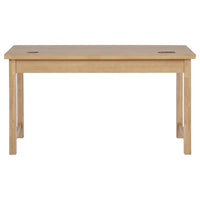Vermes 55-inch 3-drawer Writing Desk with Power Outlet Light Ash