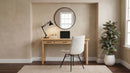 Vermes 55-inch 3-drawer Writing Desk with Power Outlet Light Ash