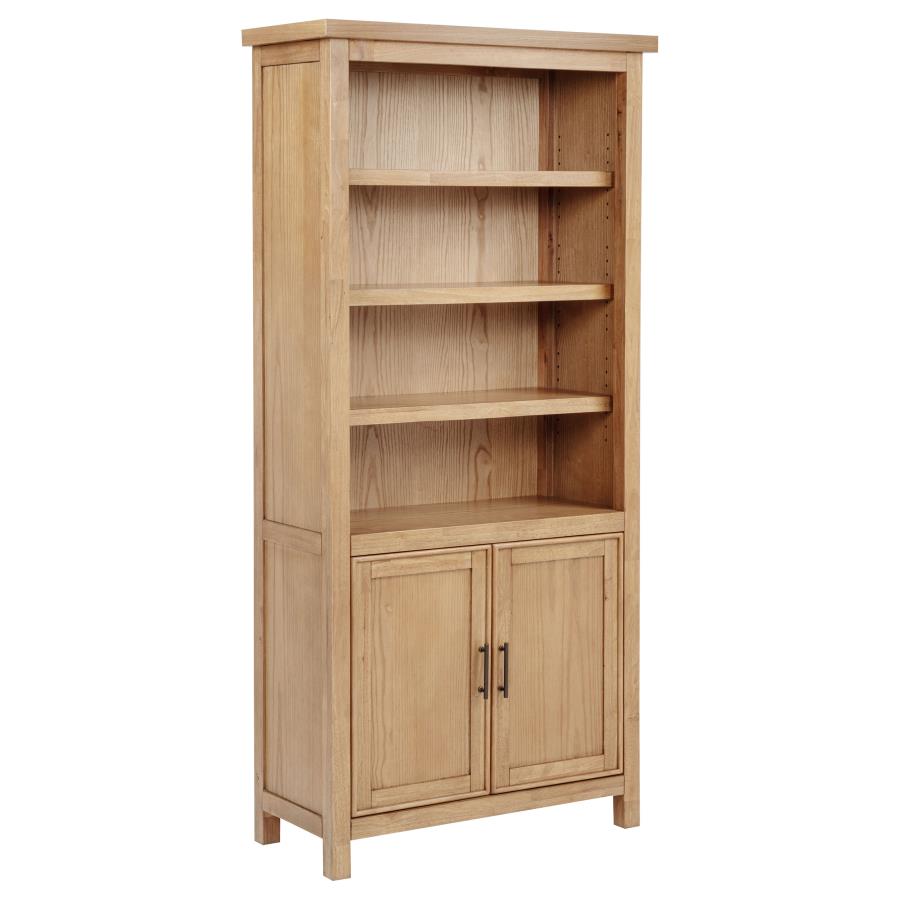 Home & Sleep Outlet - Vermes 72-inch 2-door Home Office Cabinet Bookcase Light Ash