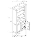 Vermes 72-inch 2-door Home Office Cabinet Bookcase Light Ash
