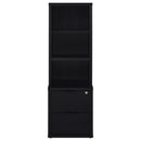 Westpark 3-piece Wall Unit Bookcase Set with USB Black